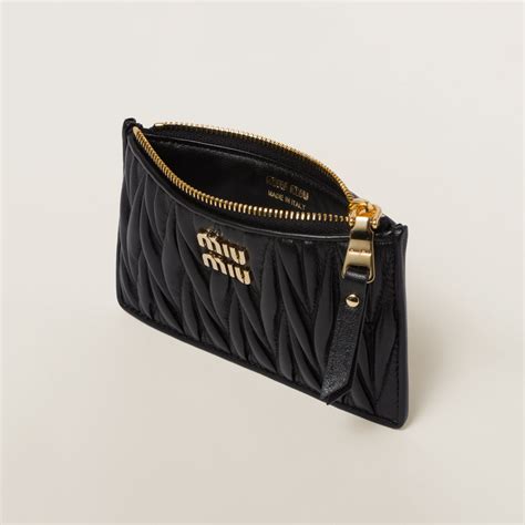 Miu Miu Matelassé nappa leather envelope wallet 